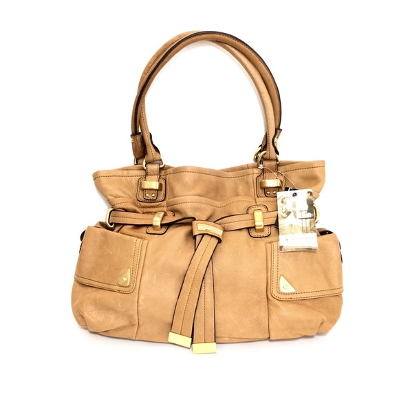 NWTs B. Makowsky Medium Peanut Nubuck Leather Tote - Picture 10 of 16